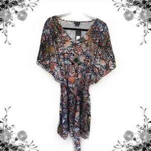 NWT City Chic Aztec Print Tunic wBeaded Necklace